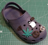 Byr Crocs logoları ve sembolleri, jibbitz, takılar, pimler (Sadece Plastik Aparattır!!!) 3D - 1