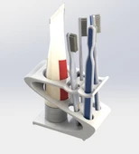 Byr 2 ve 4 fırça için diş fırçası tutucu (Sadece Plastik Aparattır!!!) 3D - 1