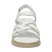 MAMMAMİA D25YS-2265 DOLGU TABAN DERİ KADIN SANDALET - 4