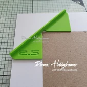 Byr Scrapbooking/ kitap bağlama için köşe kesme aracı (Sadece Plastik Aparattır!!!) 3D - 2