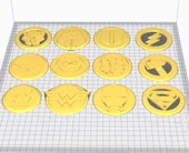 Byr Süper kahraman bardak altlıkları (Sadece Plastik Aparattır!!!) 3D - 3