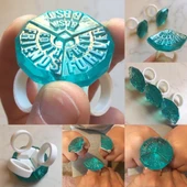 Byr BFF Dostluk Üçlü Gem Yüzük Çift Renk (Sadece Plastik Aparattır!!!) 3D - 1
