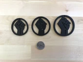 Byr Siyah yükseltilmiş yumruk kolye (Sadece Plastik Aparattır!!!) 3D - 3
