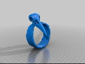 Byr Kuzgun yüzük / karga yüzüğü / kuş kafatası yüzüğü (Sadece Plastik Aparattır!!!) 3D thumbnail 2