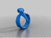 Byr Kuzgun yüzük / karga yüzüğü / kuş kafatası yüzüğü (Sadece Plastik Aparattır!!!) 3D thumbnail 1