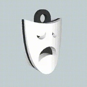 Byr Tiyatro maskeleri anahtarlık (Sadece Plastik Aparattır!!!) 3D thumbnail 2