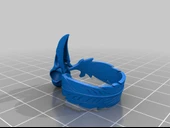 Byr Kuzgun yüzük / karga yüzüğü / kuş kafatası yüzüğü (Sadece Plastik Aparattır!!!) 3D thumbnail 3