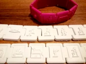 Byr Hiyeroglif mesajları için bilezik (Sadece Plastik Aparattır!!!) 3D - 4