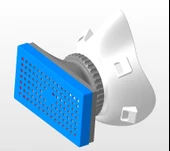 Byr Ferrovial maske için HEPA filtre adaptörü (Sadece Plastik Aparattır!!!) 3D thumbnail 1