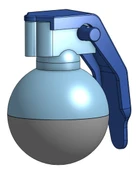 Byr Mini el bombası anahtar yüzük tutucusu (Sadece Plastik Aparattır!!!) 3D - 3
