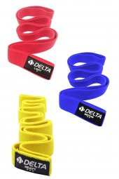 Delta 3lü SuperLoop Bant Fitness Spor Tüm Vücut Egzersizleri Direnç Bandı Lastiği - 1