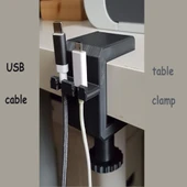 Byr USB Kablo Tablo Kelepçesi (Sadece Plastik Aparattır!!!) 3D - 1