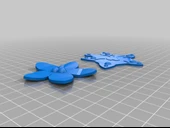 Byr Poinsettia küpeleri veya kolye (Sadece Plastik Aparattır!!!) 3D thumbnail 1