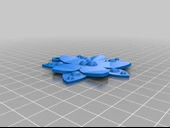 Byr Poinsettia küpeleri veya kolye (Sadece Plastik Aparattır!!!) 3D thumbnail 2