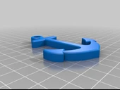 Byr Anchla Keyl - Anchor Keychain - Arete - Küpe (Sadece Plastik Aparattır!!!) 3D - 2