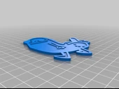 Byr Bickbutt ve kalın popo anahtarı kolye! (Sadece Plastik Aparattır!!!) 3D thumbnail 3