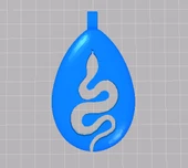Byr Yılan kolye (Sadece Plastik Aparattır!!!) 3D - 3