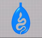 Byr Yılan kolye (Sadece Plastik Aparattır!!!) 3D - 1