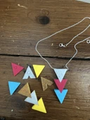 Byr değiştirilebilir üçgenler kolye (Sadece Plastik Aparattır!!!) 3D - 1