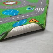 Çocuk Oda Halısı 75x133 cm Alan: 0.99 m² Yıkanır Yeşil Renk Desenli Halı - 2