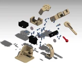 Byr Servomotorlu robotik kol (Sadece Plastik Aparattır!!!) 3D thumbnail 3