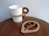 Byr Kahve fincanı, tutucu, kendini yakmayın, bardak tutmak için bir yüzük ekleyin. (Sadece Plastik Aparattır!!!) 3D - 1