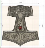 Byr Thor's Hammer - Mjolnir - Kolye (Sadece Plastik Aparattır!!!) 3D - 4