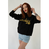 İstanbul Mafia Kapüşonlu Kadın Sweatshirt - 1