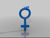 Byr kadın kadın tabela kolye / anahtarlık (Sadece Plastik Aparattır!!!) 3D - 3