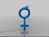 Byr kadın kadın tabela kolye / anahtarlık (Sadece Plastik Aparattır!!!) 3D - 2