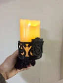 Byr Harry Potter - Slytherin Led Mum Tutucu Duvar Sconce (Sadece Plastik Aparattır!!!) 3D thumbnail 1