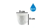 Omnipazar KRS-450 Yakamoz Tabaklı Plastik Saksı Takımı 0.3 lt Beyaz 6 Adet - 2