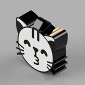 Byr Kedi Yüz Emoji Anahtarlık/Kolye (Sadece Plastik Aparattır!!!) 3D - 3