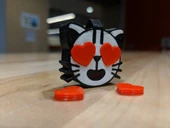 Byr Kedi Yüz Emoji Anahtarlık/Kolye (Sadece Plastik Aparattır!!!) 3D - 4