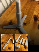 Byr Flüt, flüt standı için tripod. (Sadece Plastik Aparattır!!!) 3D - 3