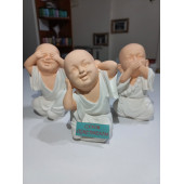 Görmedim Duymadım Bilmiyorum Canım Öğretmenim 3'lü Buda Heykeli - 4