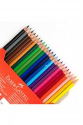 Kuru Boya Kalemi 24 Renk Karton Kutu Faber Castell 24 Renk Karton Kutu Tam Boy Kuruboya - 1