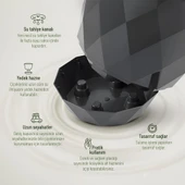 Omnipazar KRS-452 Yakamoz Tabaklı Plastik Saksı Takımı 1.3 Lt Beyaz 6 Adet thumbnail 4