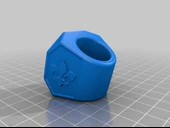 Byr Ahşap Rozet Ayı Neckerchief Yüzük (Sadece Plastik Aparattır!!!) 3D thumbnail 2