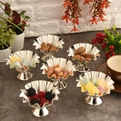 Mucit Home  Ayaklı Tırtıklı Lokumluk Gmş 6 Lı Takım - 1
