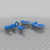 Byr Parlak kalp kolye ve anahtarlık ve mücevher seti (Sadece Plastik Aparattır!!!) 3D thumbnail 1