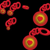 Byr Parlak kalp kolye ve anahtarlık ve mücevher seti (Sadece Plastik Aparattır!!!) 3D thumbnail 2