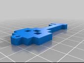 Byr 8 bit tarzı Kafatası Anahtarı (Yüzük) (Sadece Plastik Aparattır!!!) 3D - 4