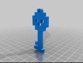 Byr 8 bit tarzı Kafatası Anahtarı (Yüzük) (Sadece Plastik Aparattır!!!) 3D - 3