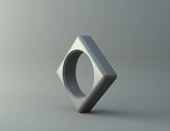 Byr Yüzük - Kare (Sadece Plastik Aparattır!!!) 3D thumbnail 2