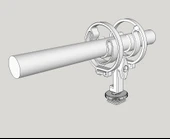 Byr Kamera Ayakkabı / Tripod / Stand için Mikrofon Shockmount (Sadece Plastik Aparattır!!!) 3D thumbnail 3