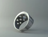 Byr Yüzük - Bevelled Silindir - Delikler (Sadece Plastik Aparattır!!!) 3D thumbnail 2