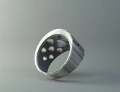 Byr Yüzük - Bevelled Silindir - Delikler (Sadece Plastik Aparattır!!!) 3D thumbnail 1