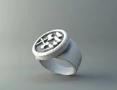 Byr Yüzük - Yuvarlak Rozet 2 (Sadece Plastik Aparattır!!!) 3D thumbnail 2