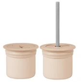 Oioi Ham+hüp Pipetli Silikon Bardak Seti Bubble Beige / Powder Grey - 1